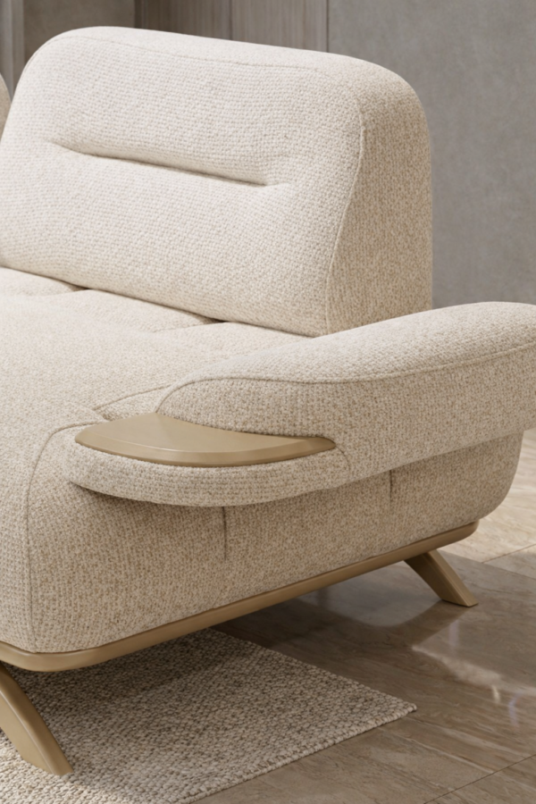 Trakya Evim Concept krem renk modern koltuk takımı